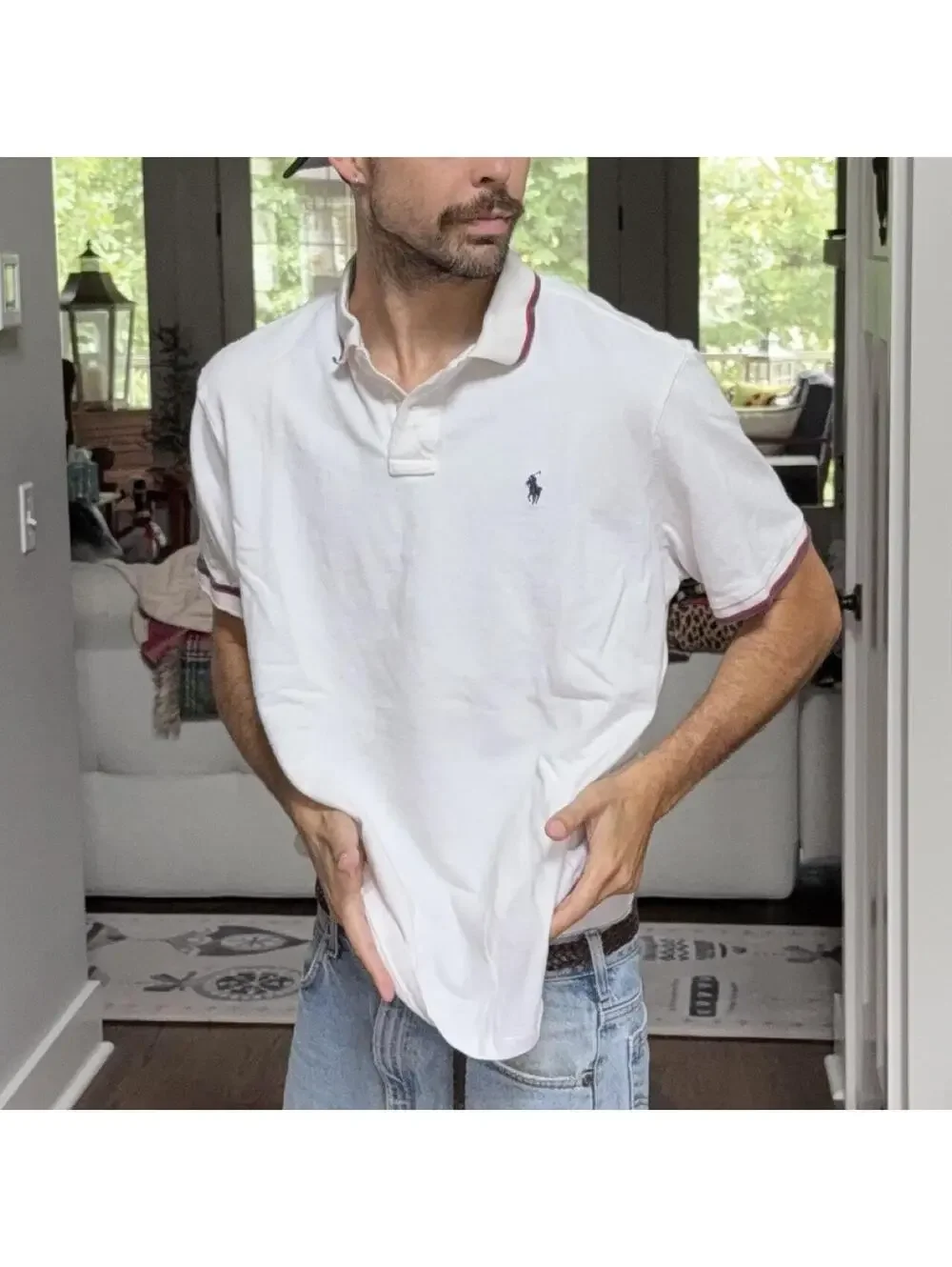 🤍 Polo Ralph Lauren Classic Fit Tipped Polo XL